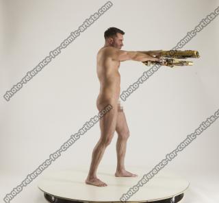 MICHAEL NAKED SOLDIER WITH GUNS